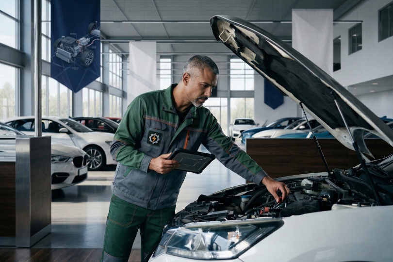 technician productivity workflow optimization inside an automotive shop