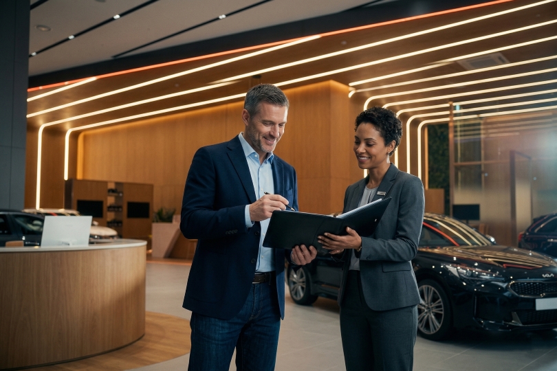 dealership service advisor building customer loyalty through proactive vehicle updates