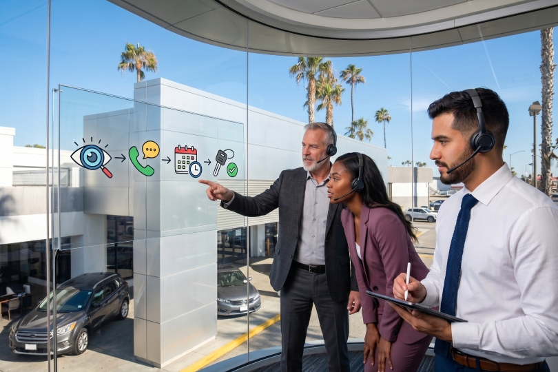 BDC appointment training session improving dealership inbound call conversion rates