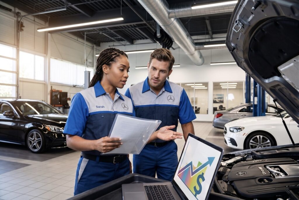 effective labor rate problem identified through dealership fixed ops performance dashboard