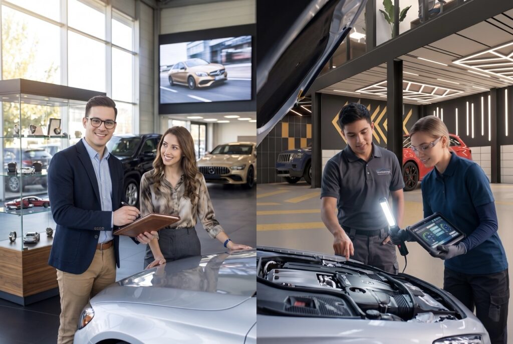 fixed vs variable ops balance illustrated on dealership performance and revenue dashboard