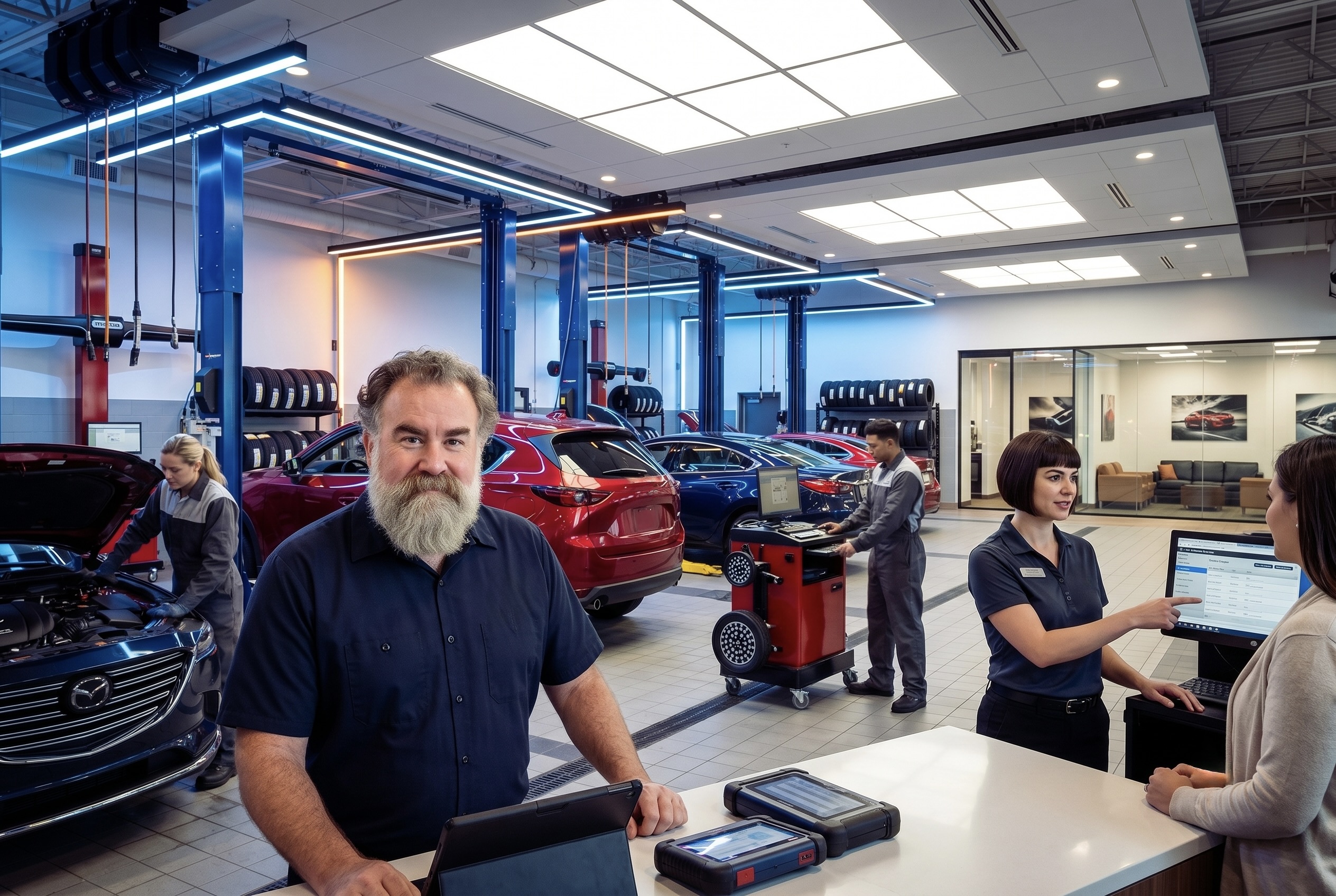 auto service turnaround strategy implemented by dealership manager to boost technician efficiency and profit