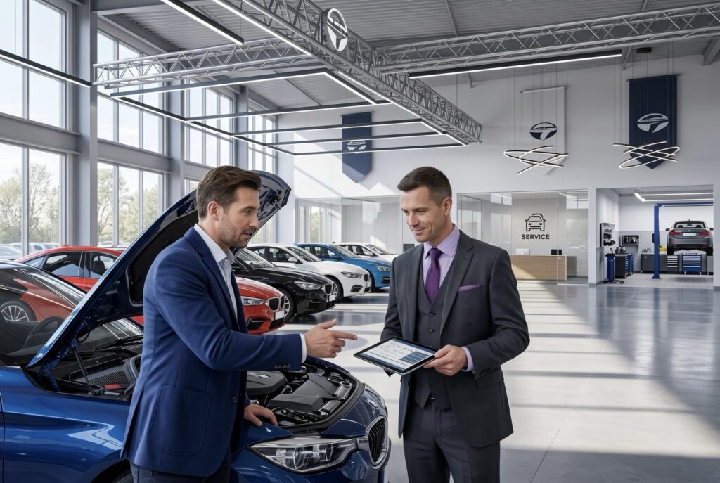 service absorption rate tracked on dealership fixed operations performance dashboard