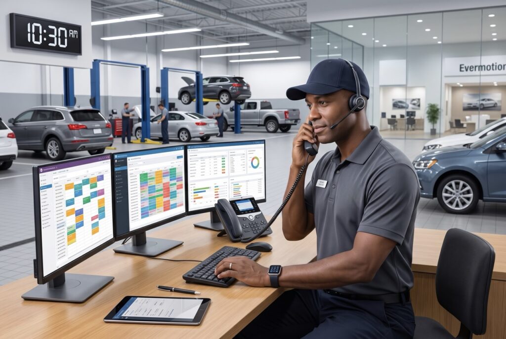 time management strategies used by auto service managers to prevent shop bottlenecks and delays