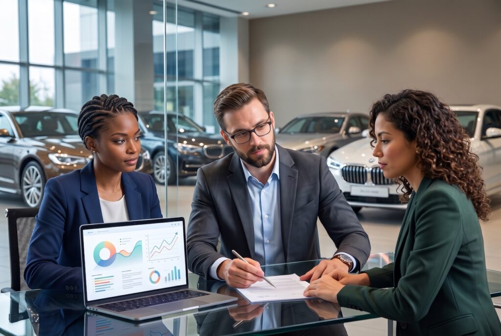 Dealership financial reports and ROI metrics