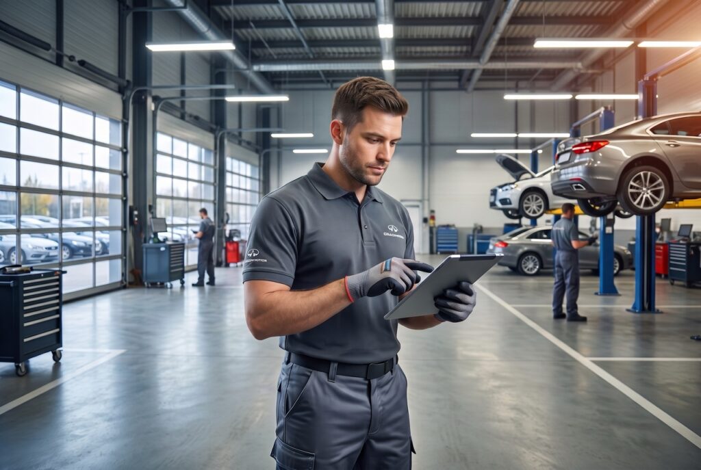 Service drive inventory and parts staging